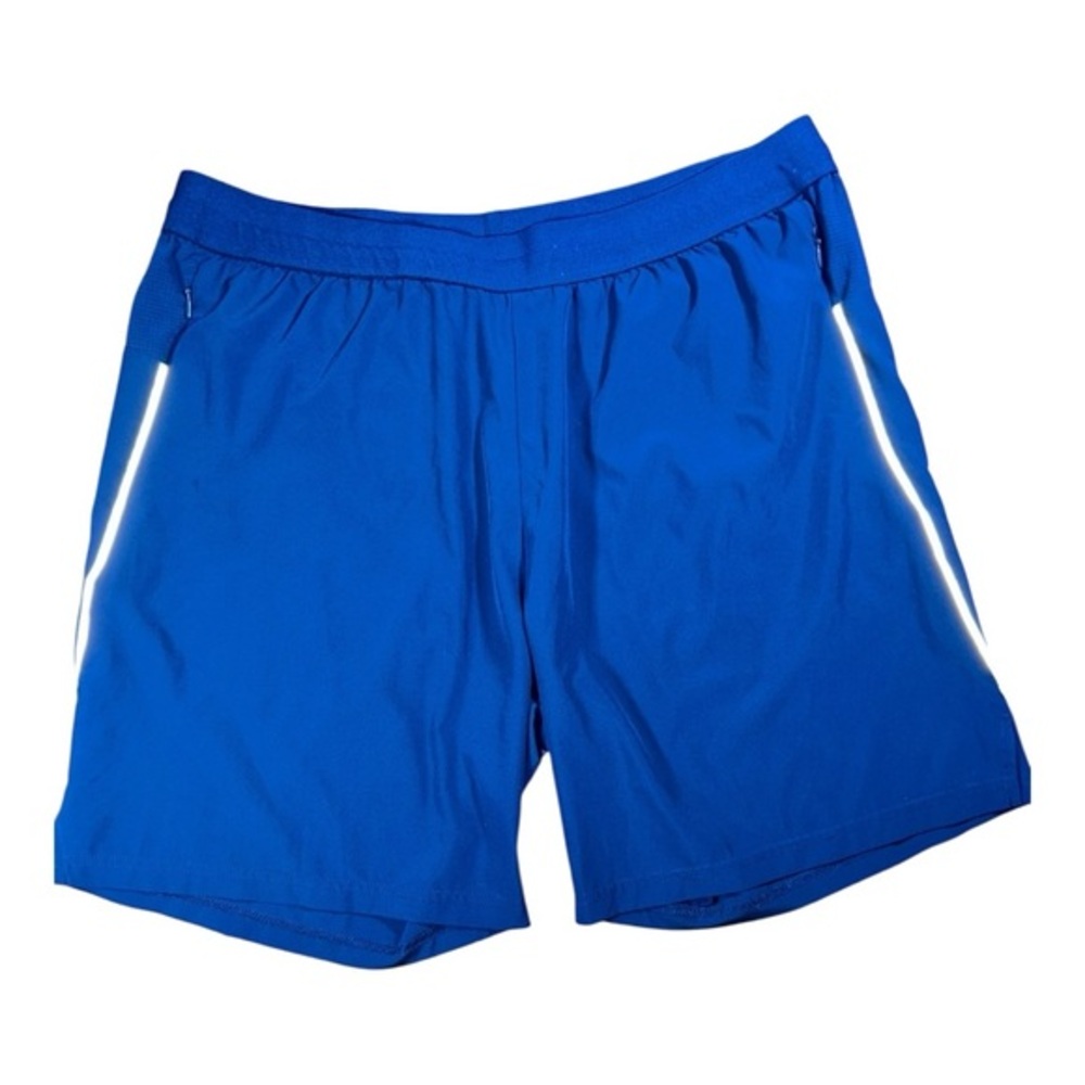 Tek Gear Men’s Blue w/Reflectors Athletic Shorts w/Elastic Waistband L‎